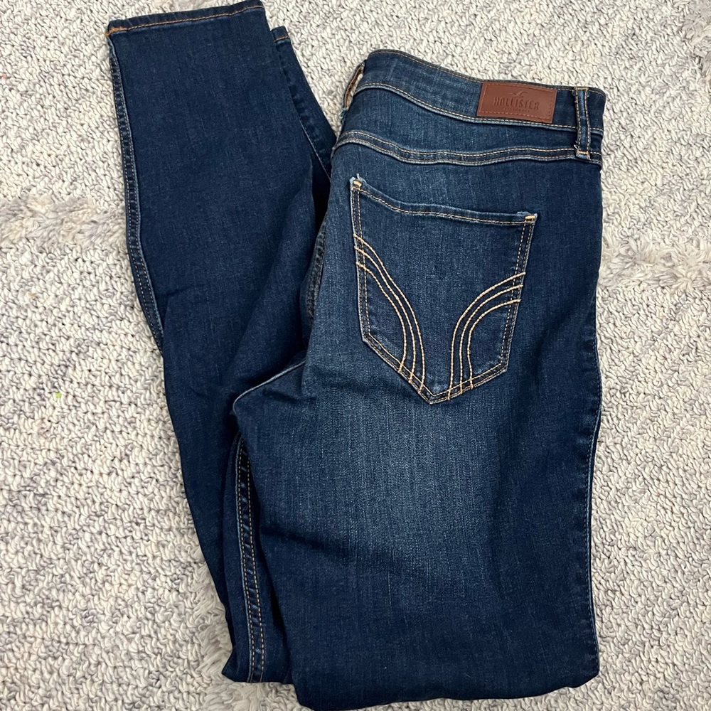 Hollister dark wash high rise super skinny jeggings, size 11R